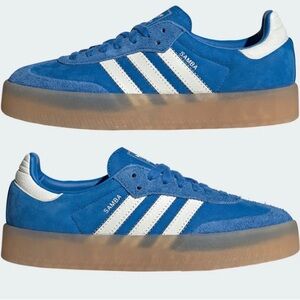 Adidas Samba Royal Blue and White Sneakers